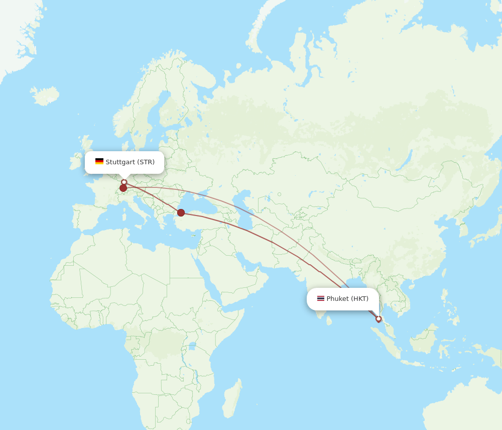 STR-HKT flight routes