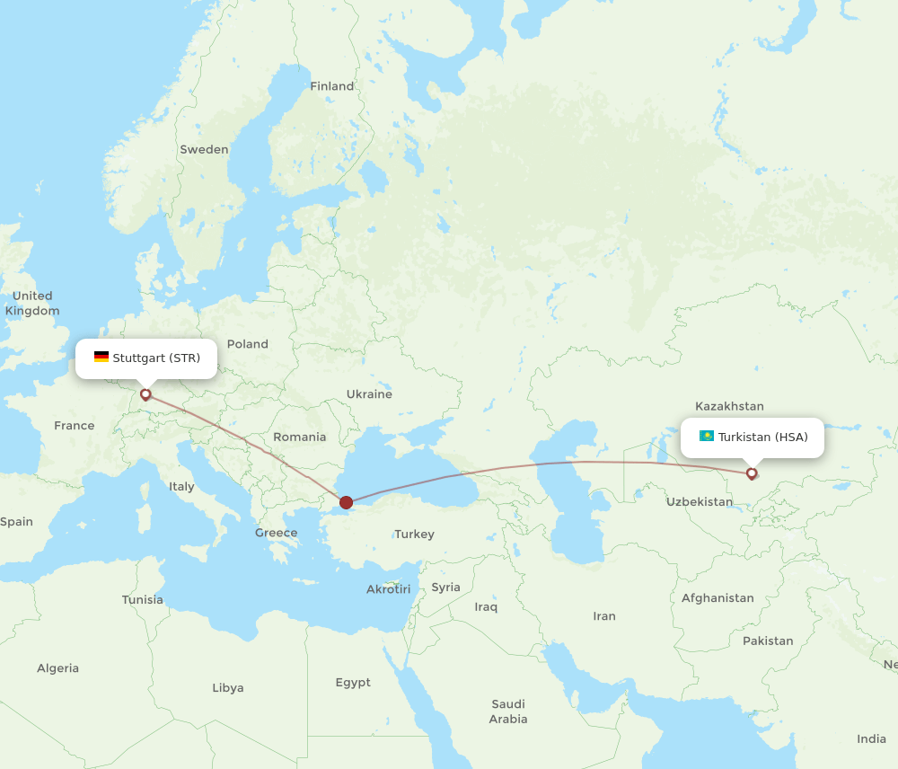 STR-HSA flight routes
