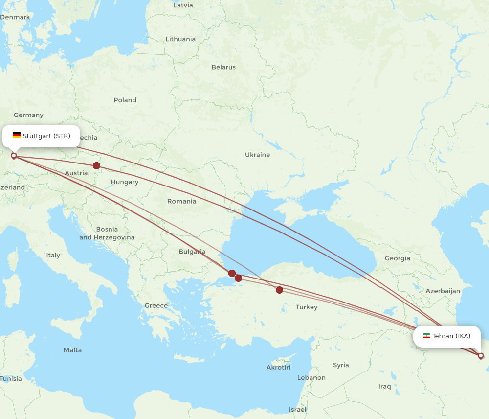 STR-IKA flight routes