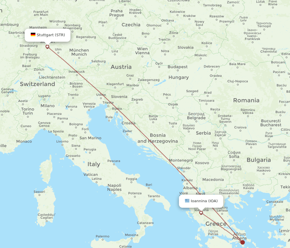 STR-IOA flight routes