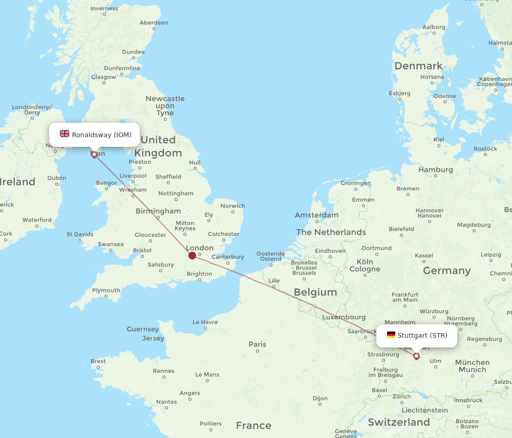 STR-IOM flight routes