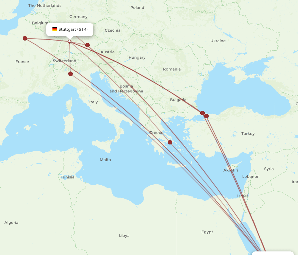 STR-JED flight routes