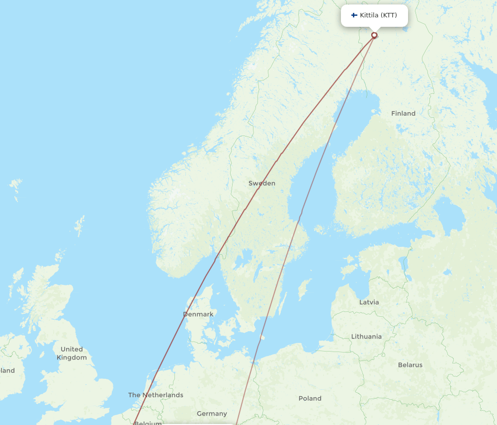 STR-KTT flight routes