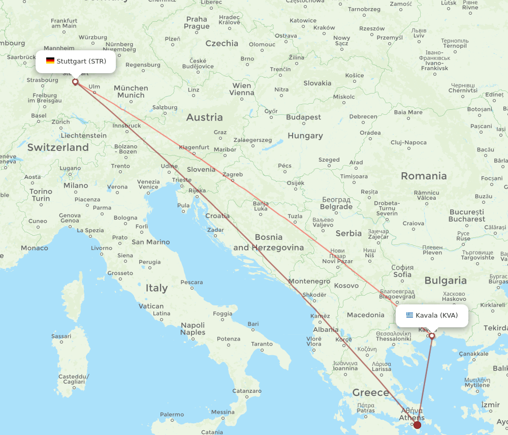 STR-KVA flight routes