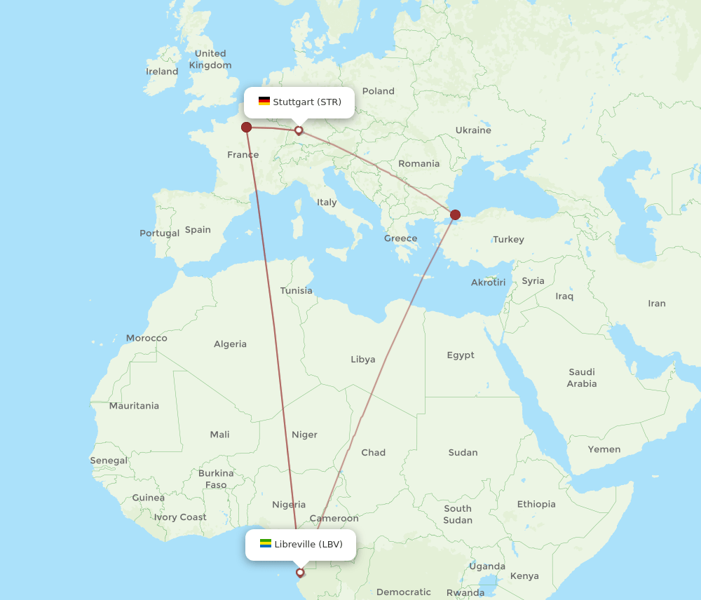 STR-LBV flight routes