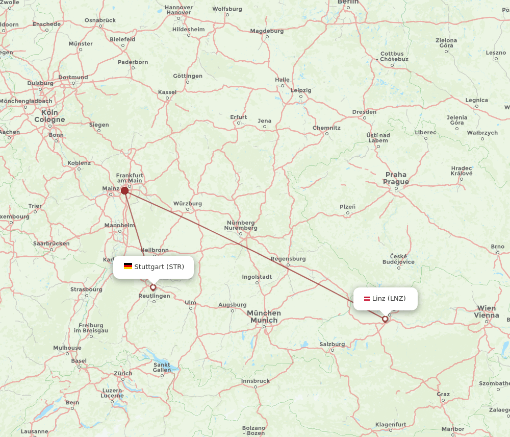 STR-LNZ flight routes