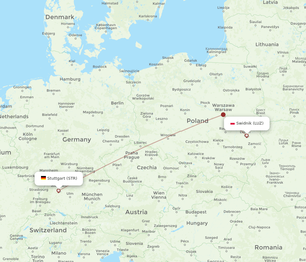 STR-LUZ flight routes
