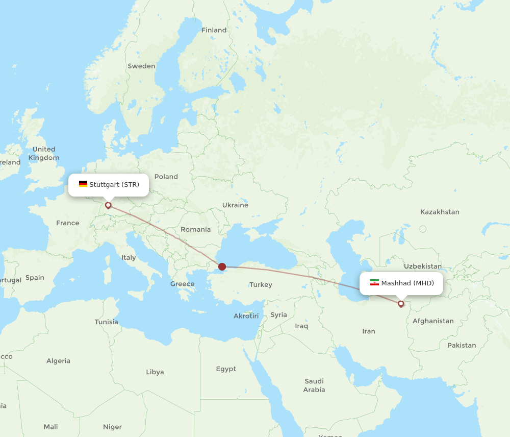 STR-MHD flight routes