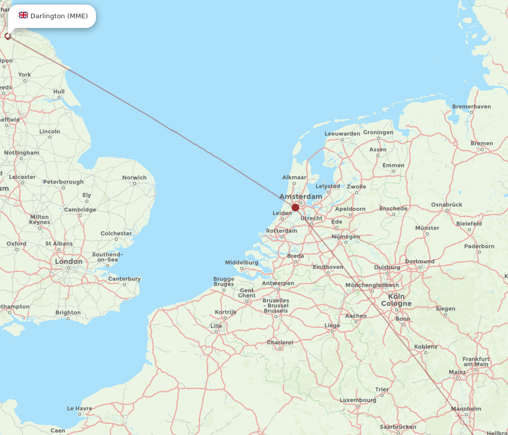STR-MME flight routes