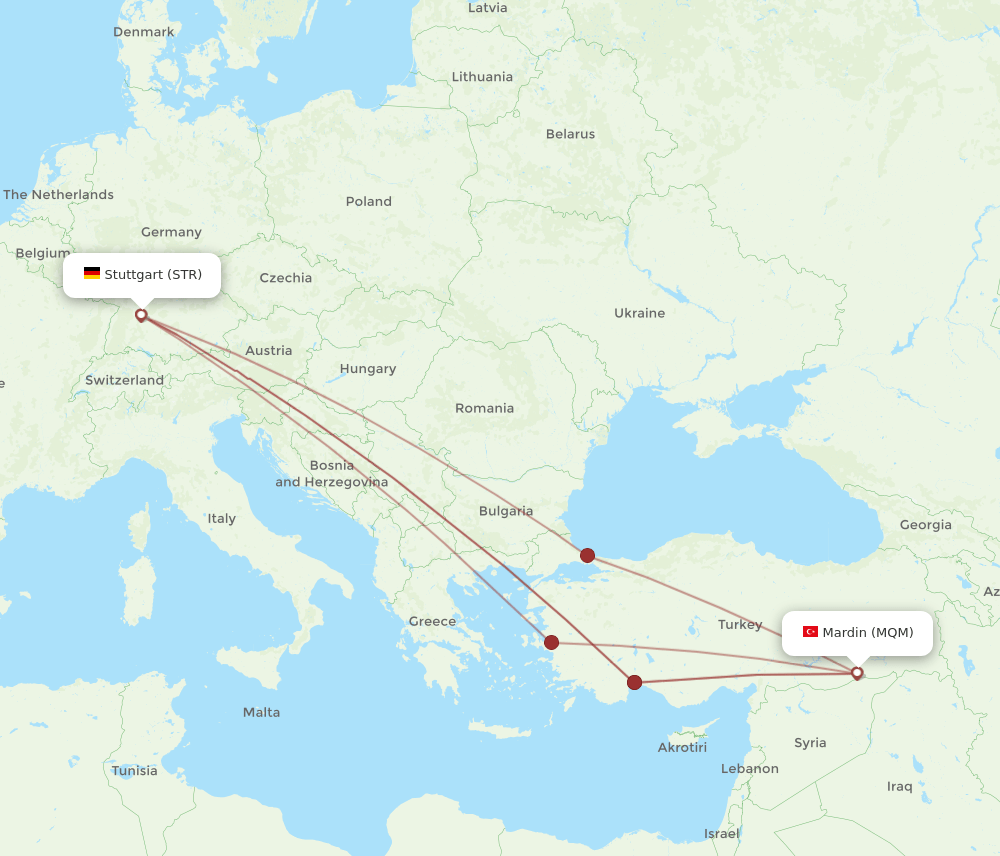 STR-MQM flight routes