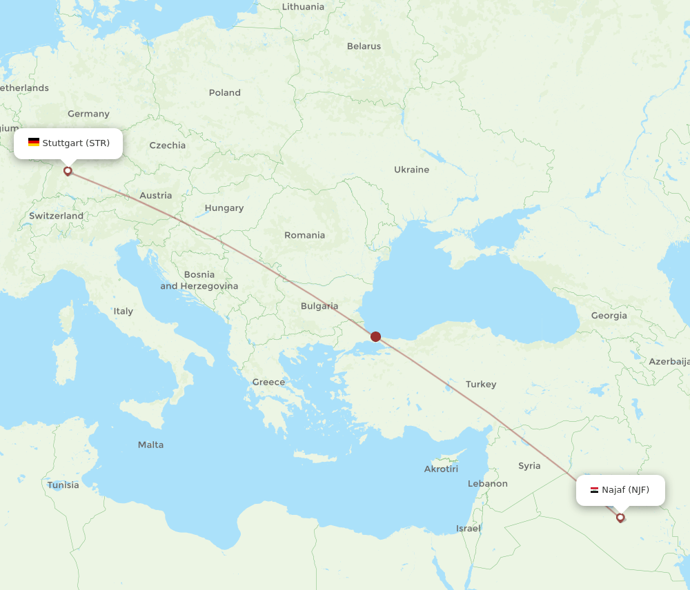 STR-NJF flight routes