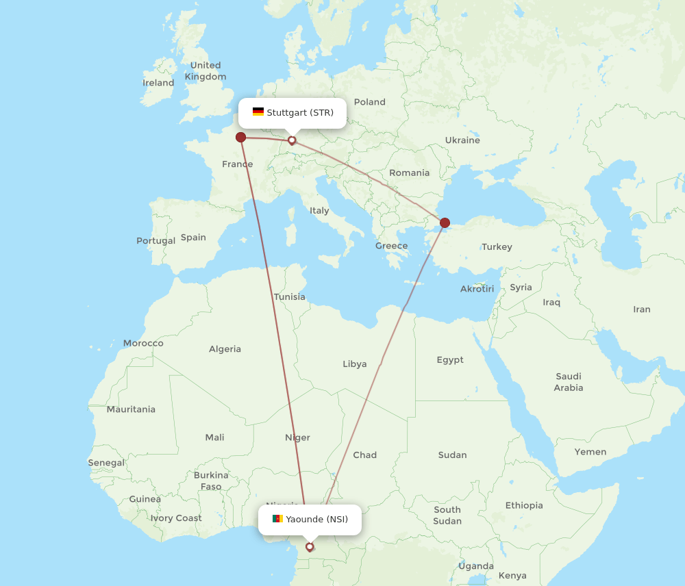 STR-NSI flight routes