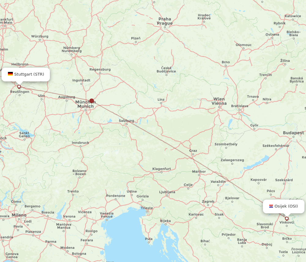 STR-OSI flight routes