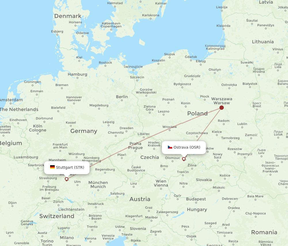 STR-OSR flight routes