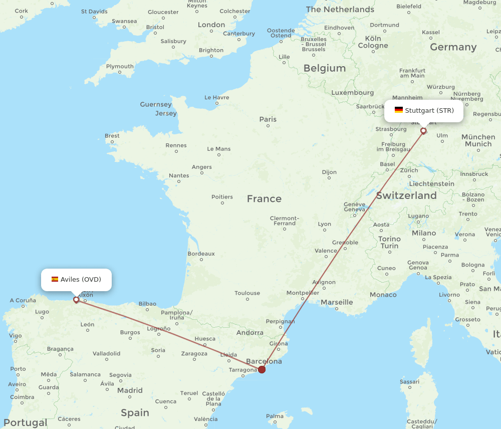 STR-OVD flight routes