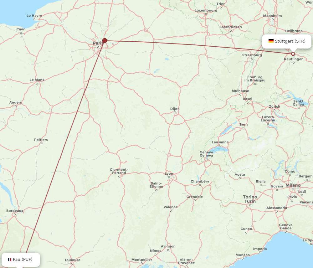 STR-PUF flight routes