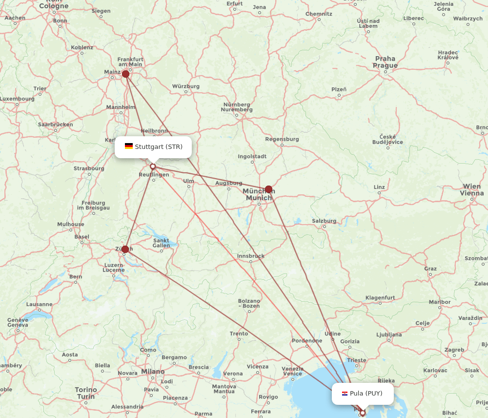 STR-PUY flight routes