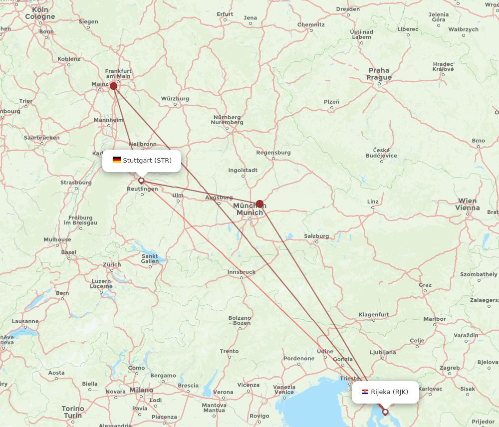 STR-RJK flight routes