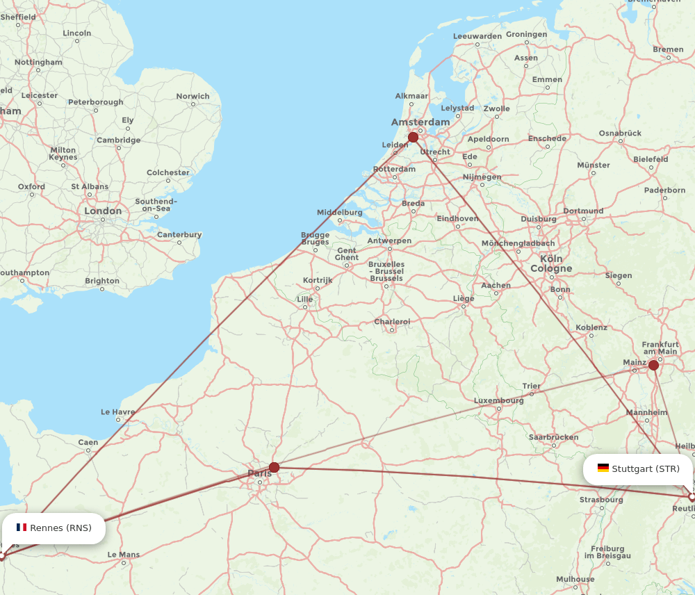STR-RNS flight routes