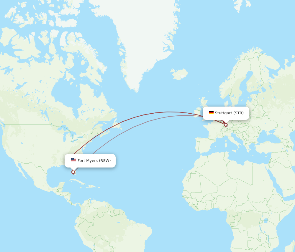 STR-RSW flight routes