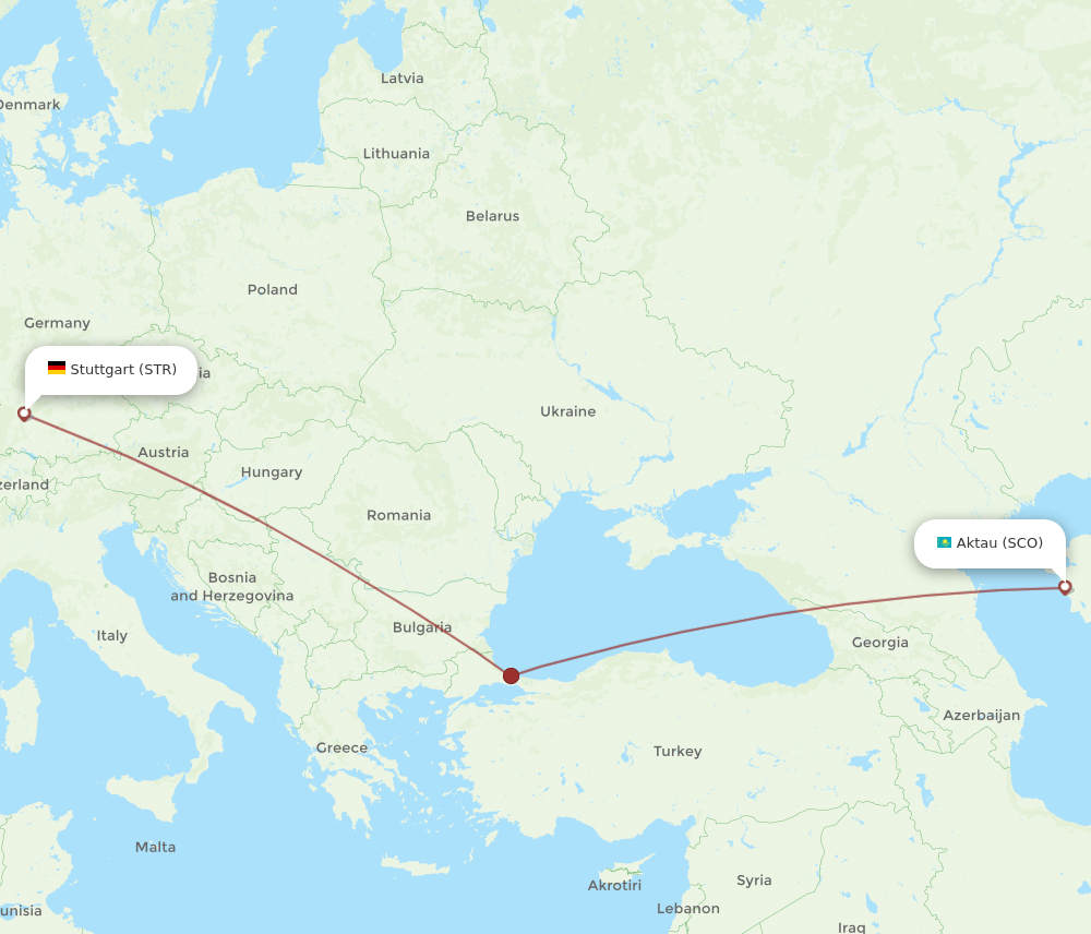 STR-SCO flight routes