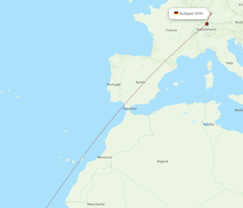STR to SID flights and routes map