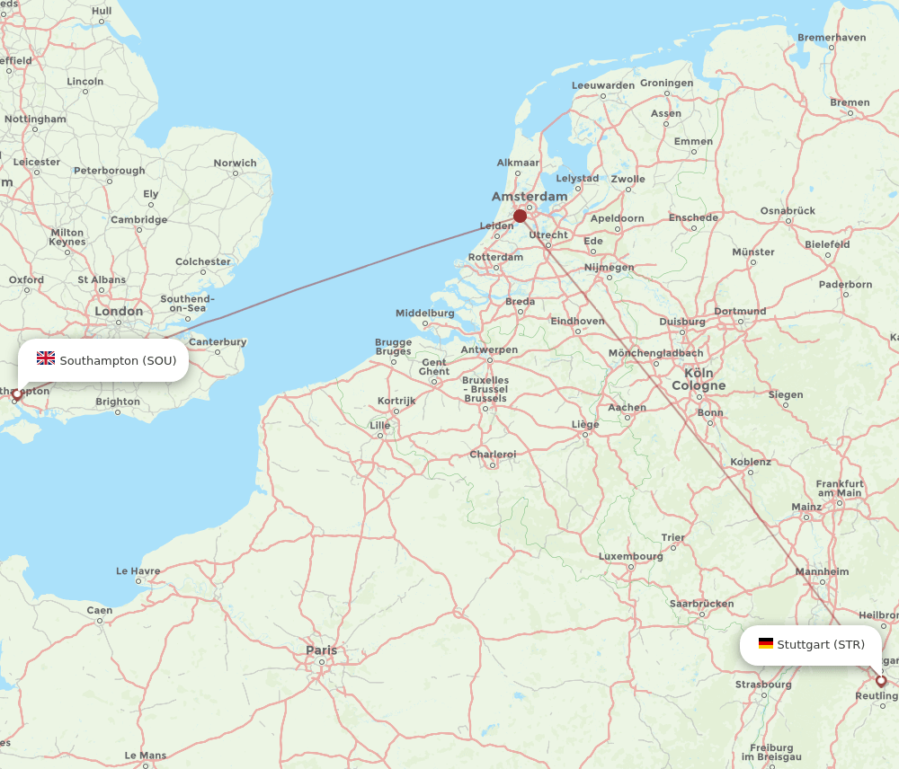 STR-SOU flight routes
