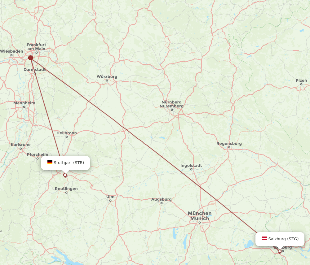 STR-SZG flight routes