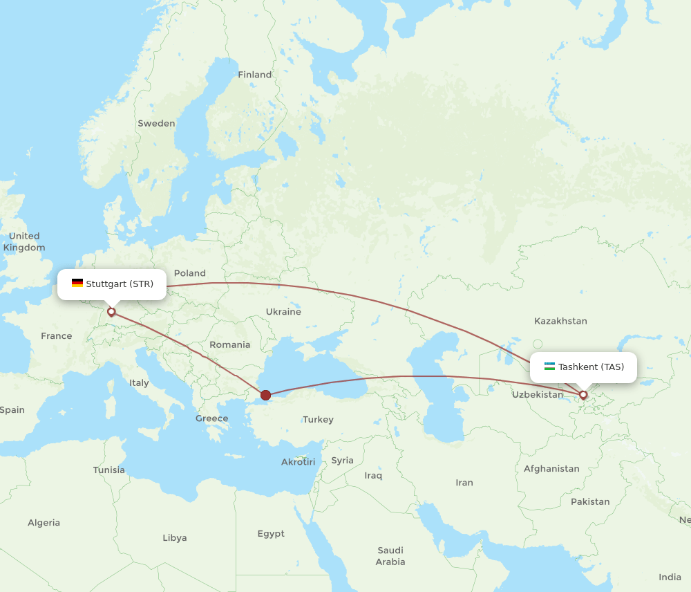 STR-TAS flight routes