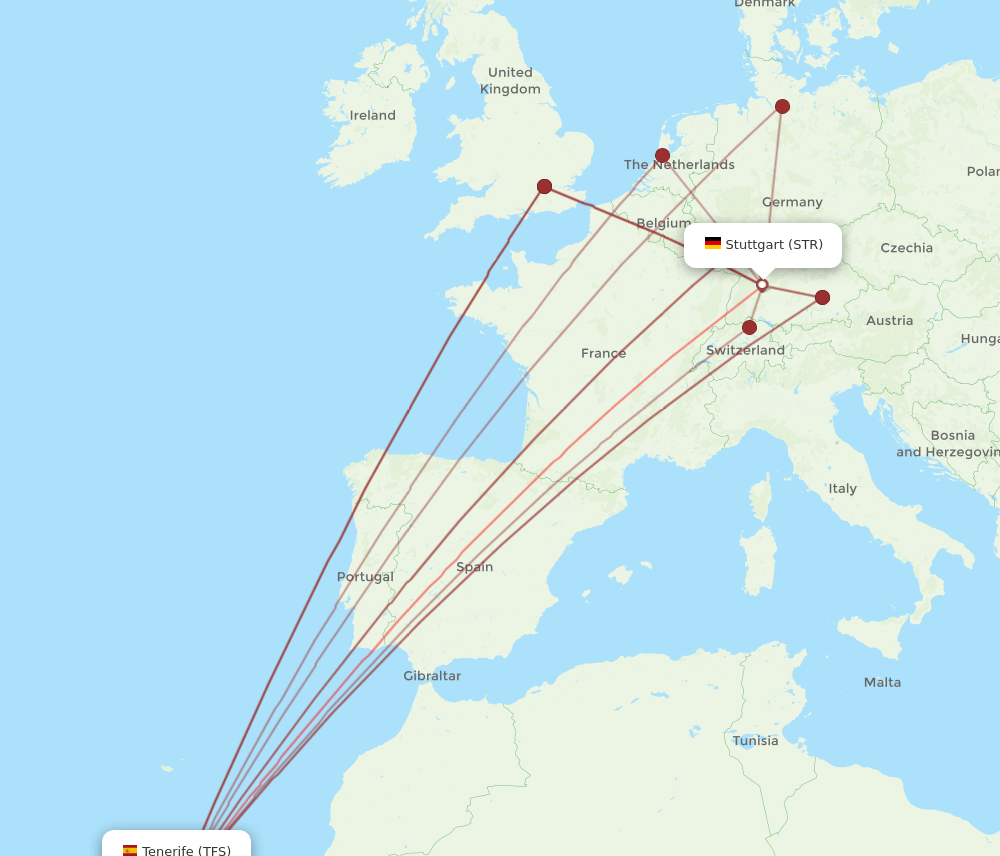 STR-TFS flight routes