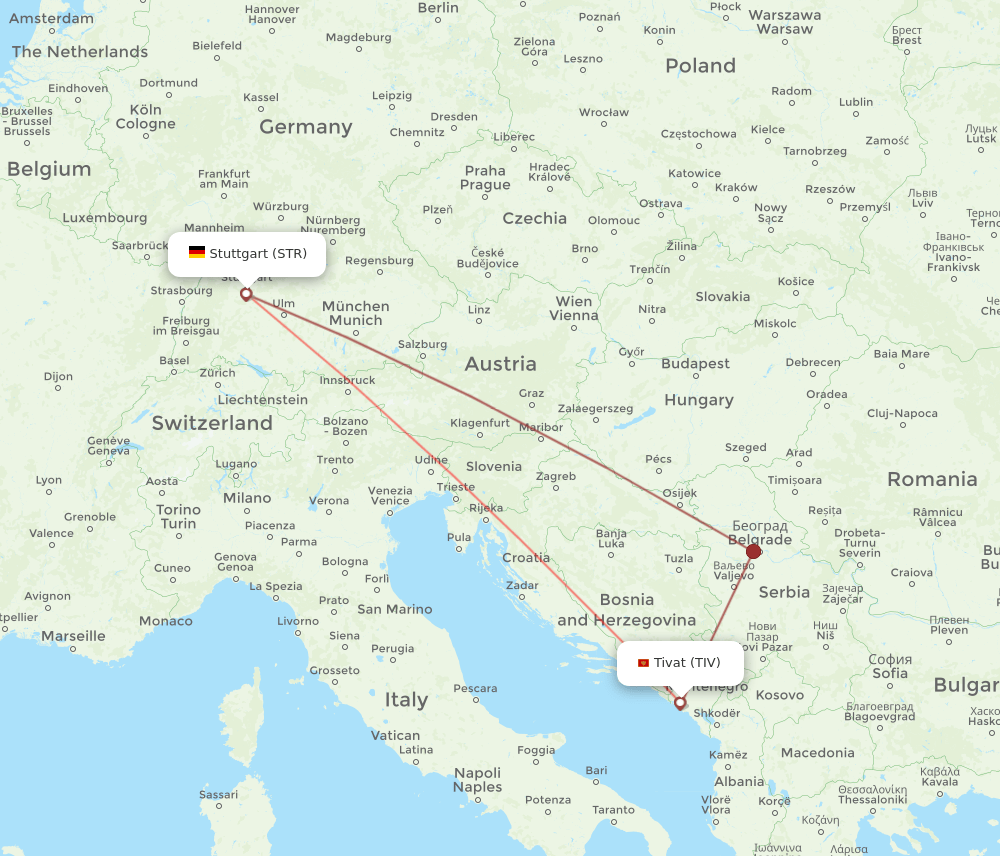 STR-TIV flight routes