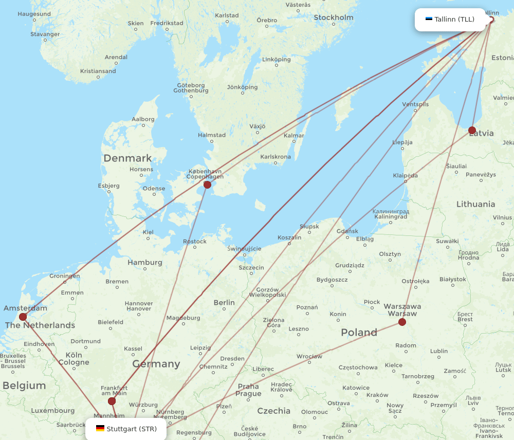 STR-TLL flight routes