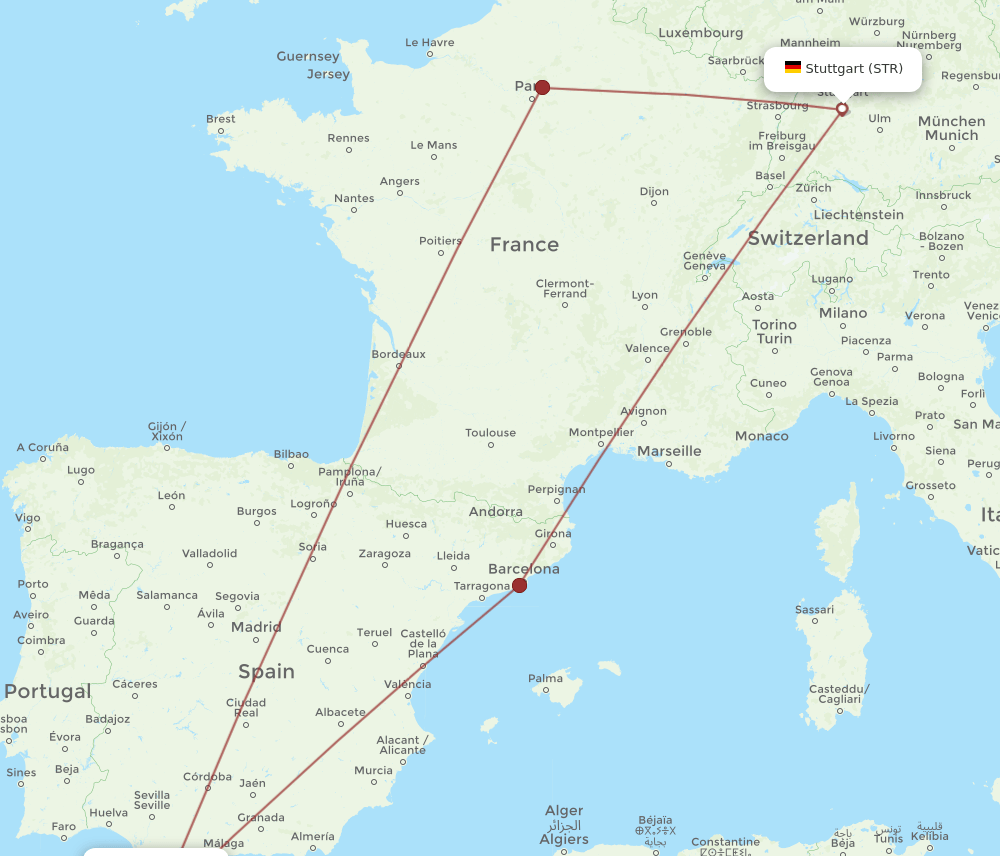 STR-TNG flight routes