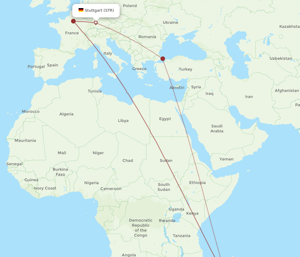 STR-TNR flight routes