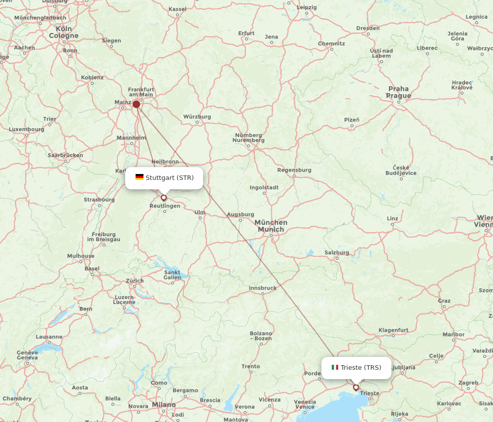 STR-TRS flight routes