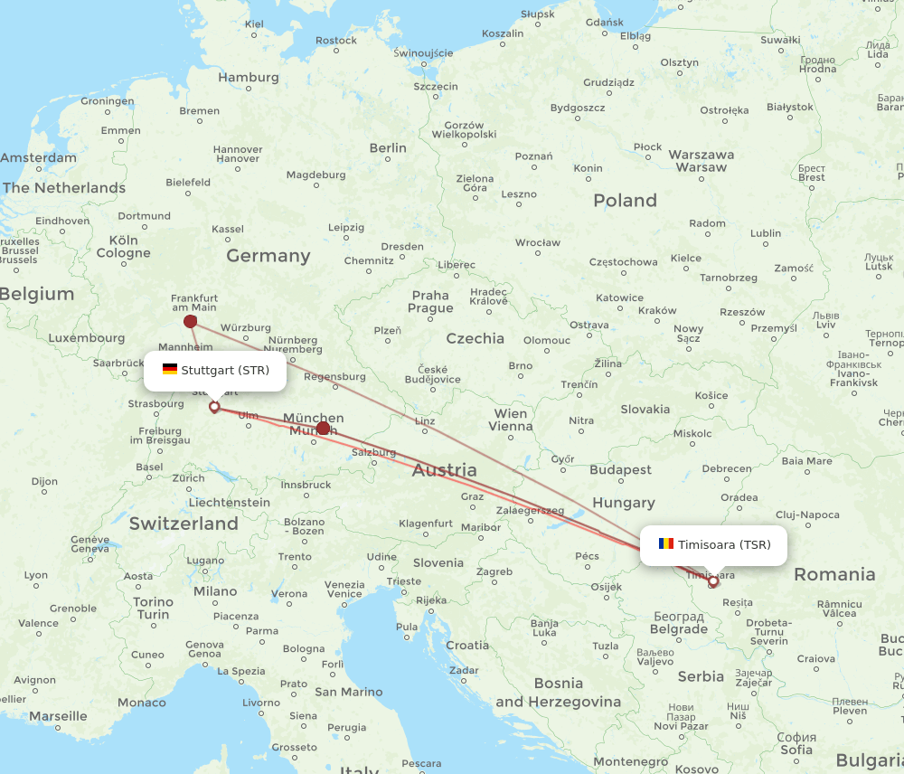 STR-TSR flight routes