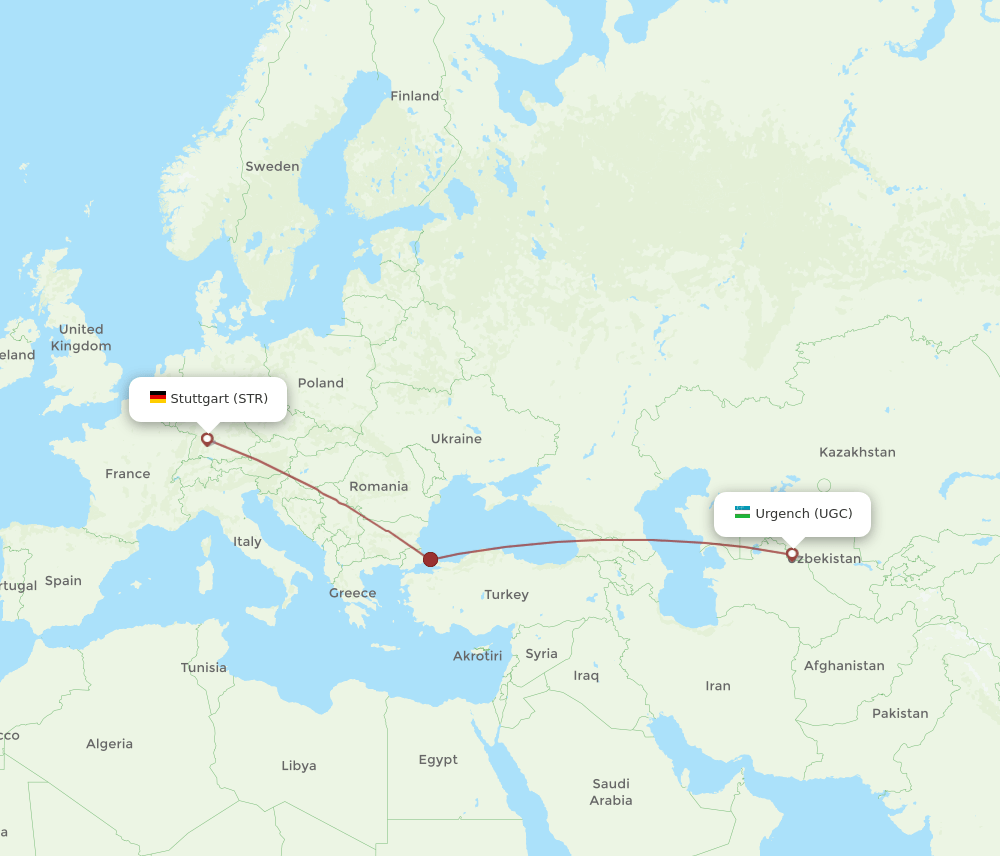 STR-UGC flight routes