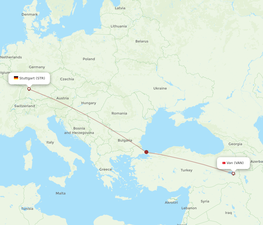 STR-VAN flight routes