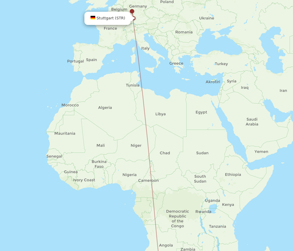 STR-WDH flight routes