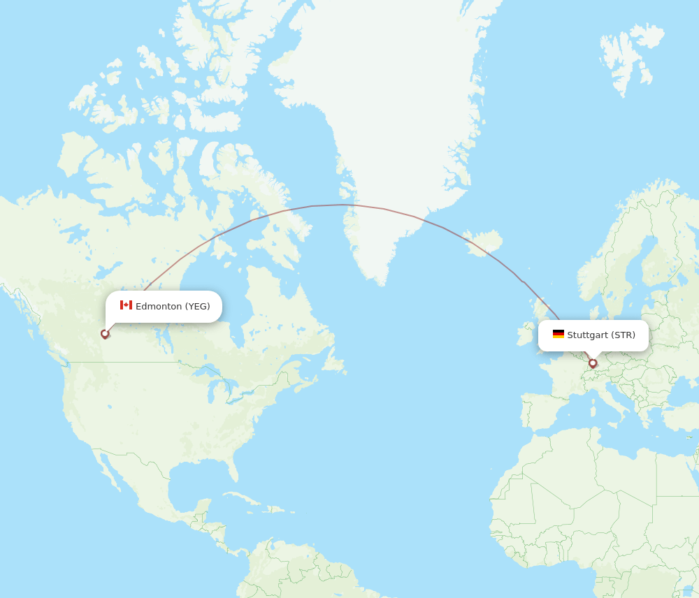 STR-YEG flight routes