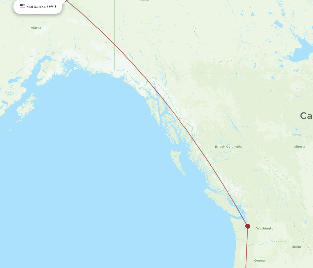 STS to FAI flights and routes map