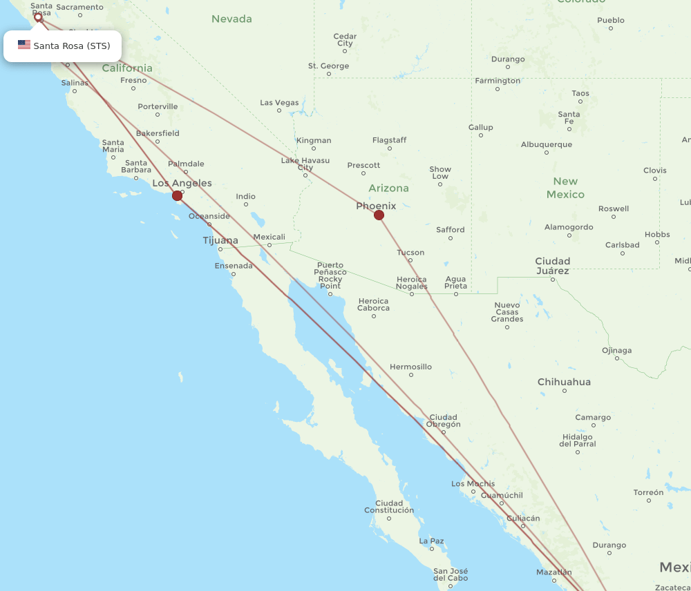 STS-GDL flight routes