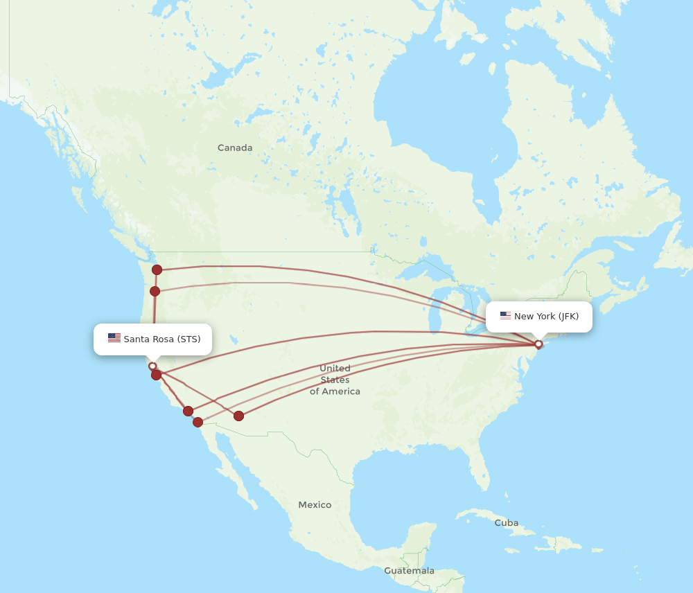 STS-JFK flight routes