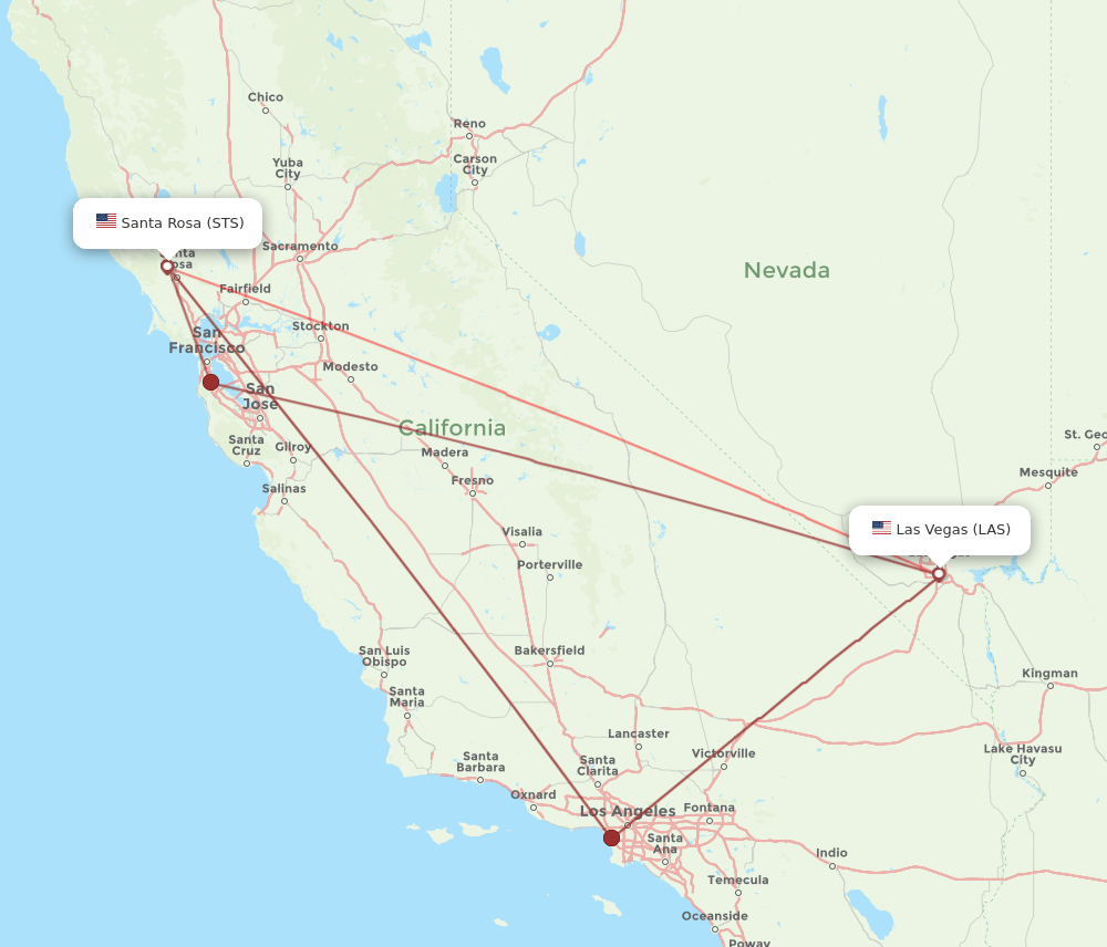 STS-LAS flight routes