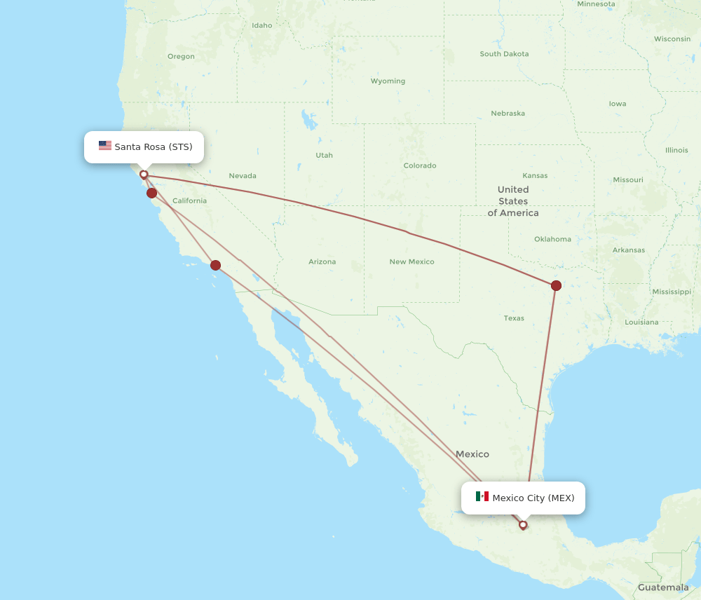 STS-MEX flight routes
