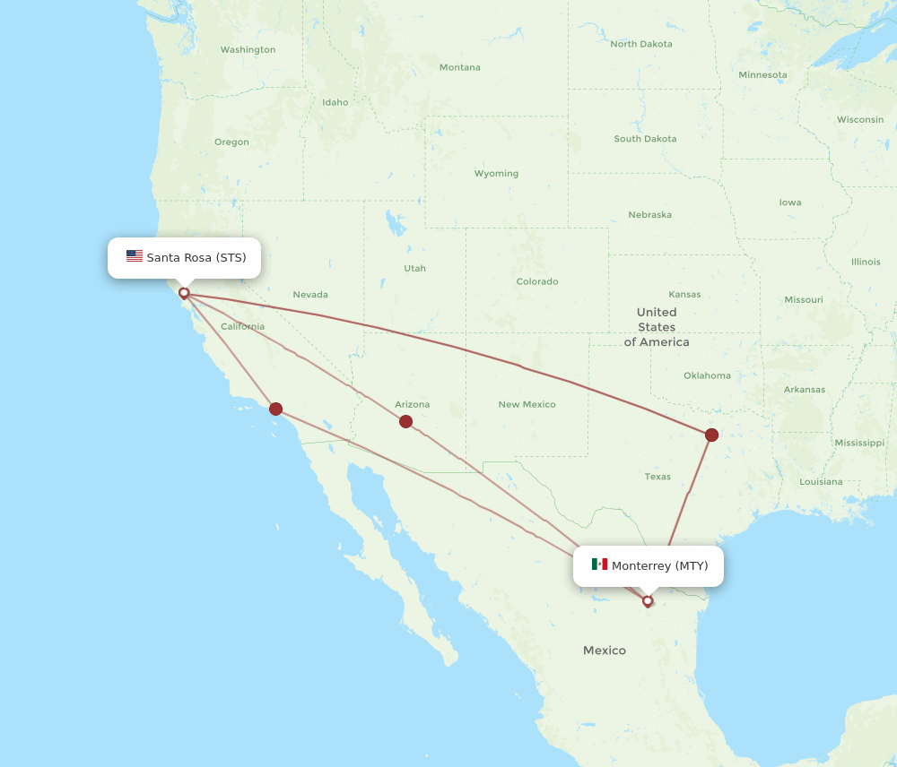 STS-MTY flight routes
