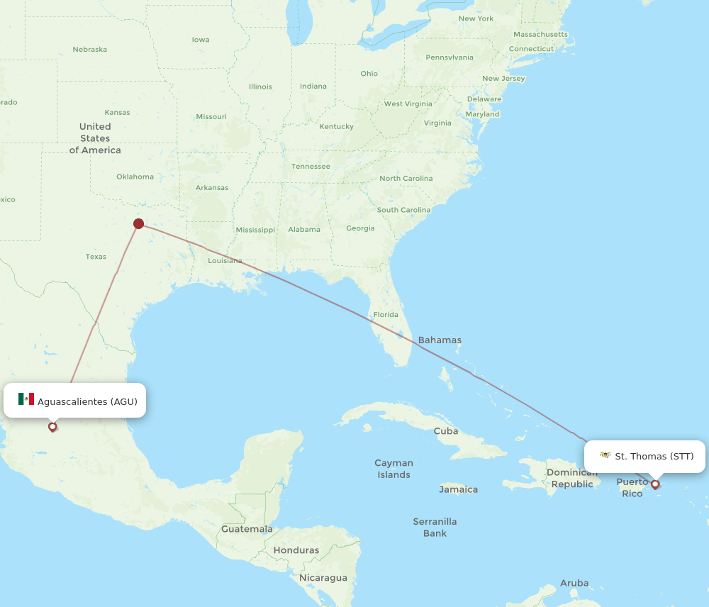 STT-AGU flight routes