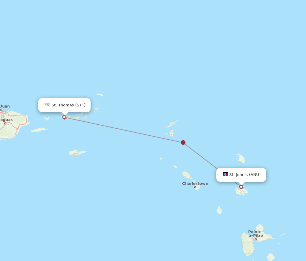 STT-ANU flight routes