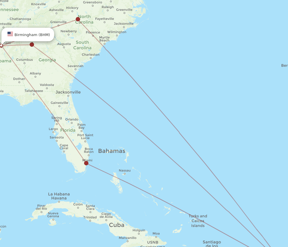 STT-BHM flight routes
