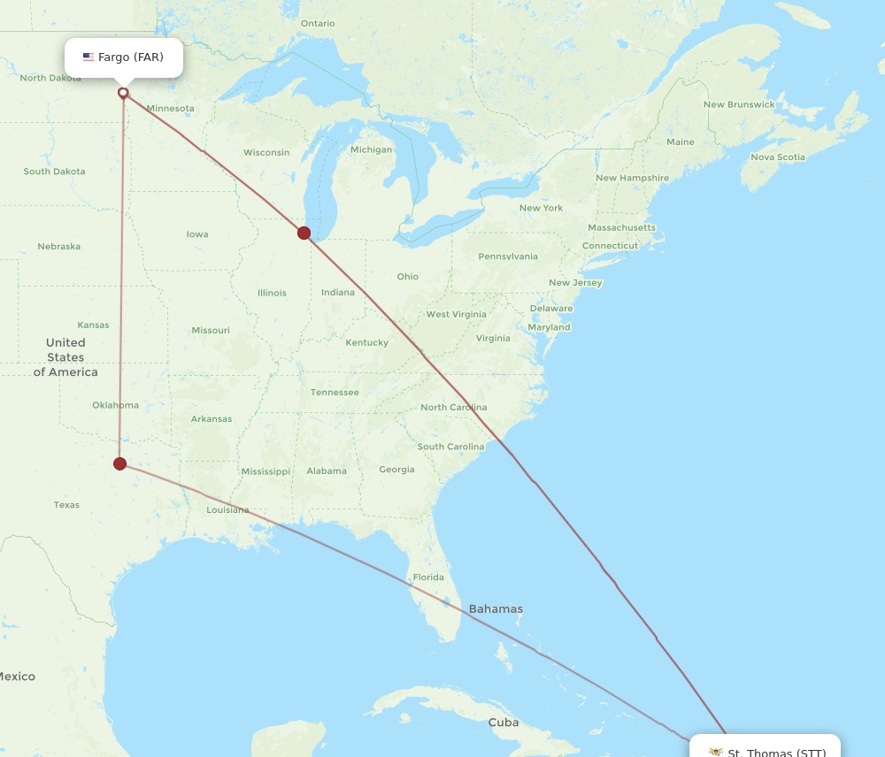 STT-FAR flight routes